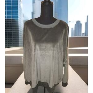 NWT! Joyspun Ribbed Velour Long Sleeve Green TopSuper Soft Size 3X